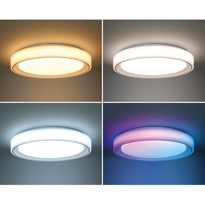 LED RGB Dimmable ceiling light FLOCO LED/30W/230V 3000-6500K + RGB/6W d. 40cm + remote control