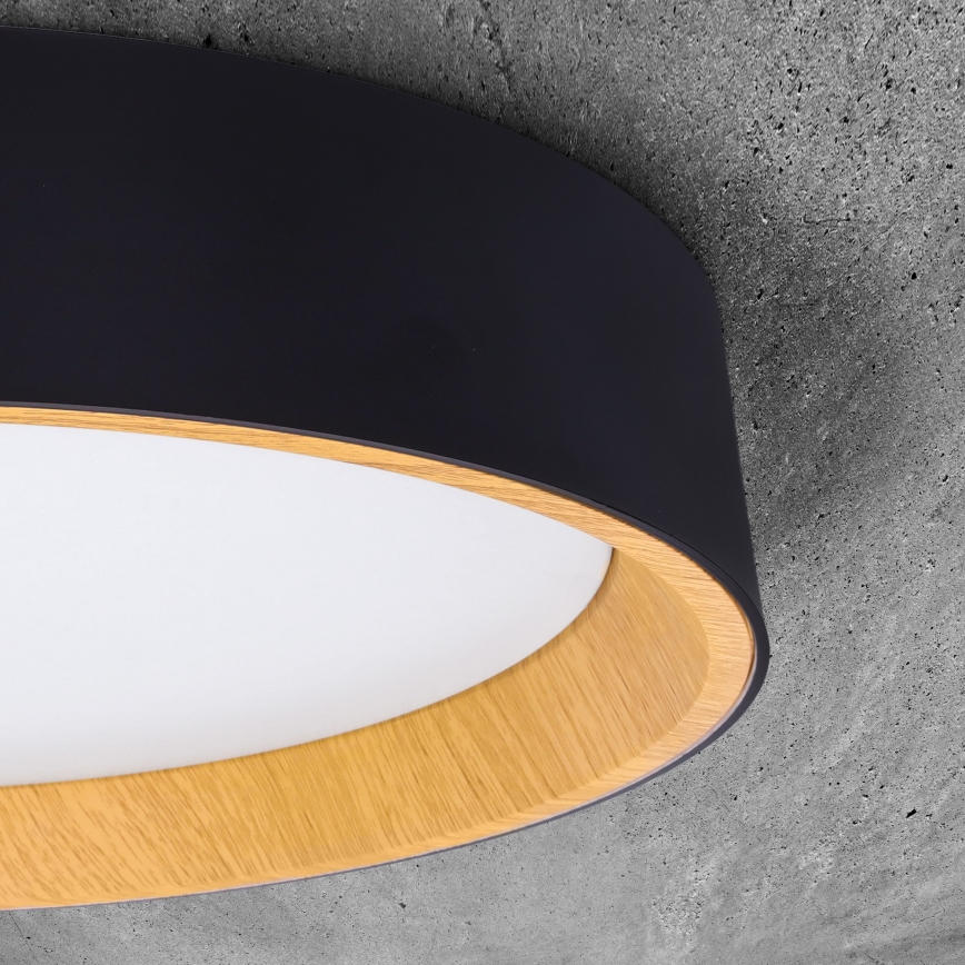 LED Dimmable ceiling light LARIOS LED/48W/230V 3000-6500K d. 39 cm black + remote control