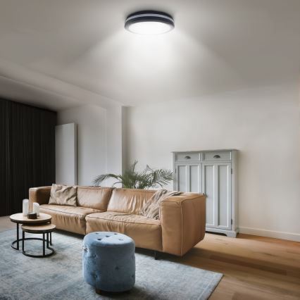 LED Dimmable outdoor ceiling light LED/18W/22W/26W/230V 3000/4000/6500K IP65 black