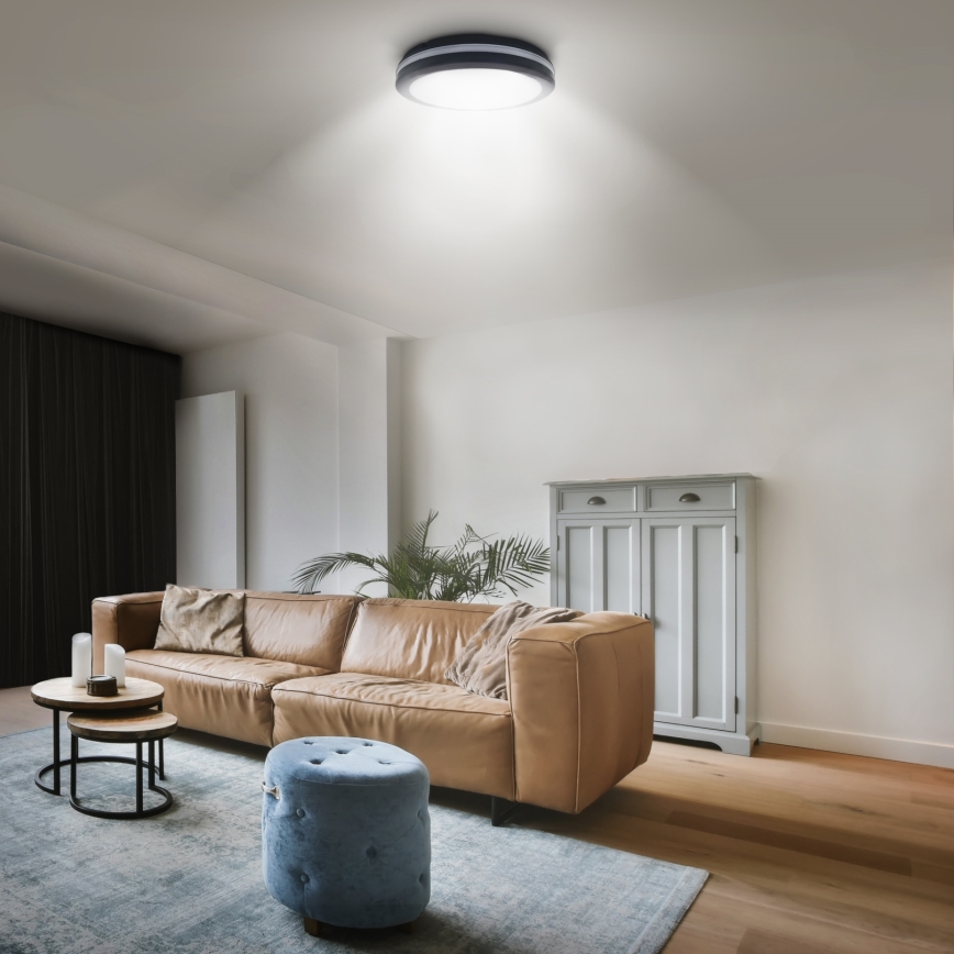 LED Dimmable outdoor ceiling light LED/36W/40W/44W/230V 3000/4000/6500K IP65 black