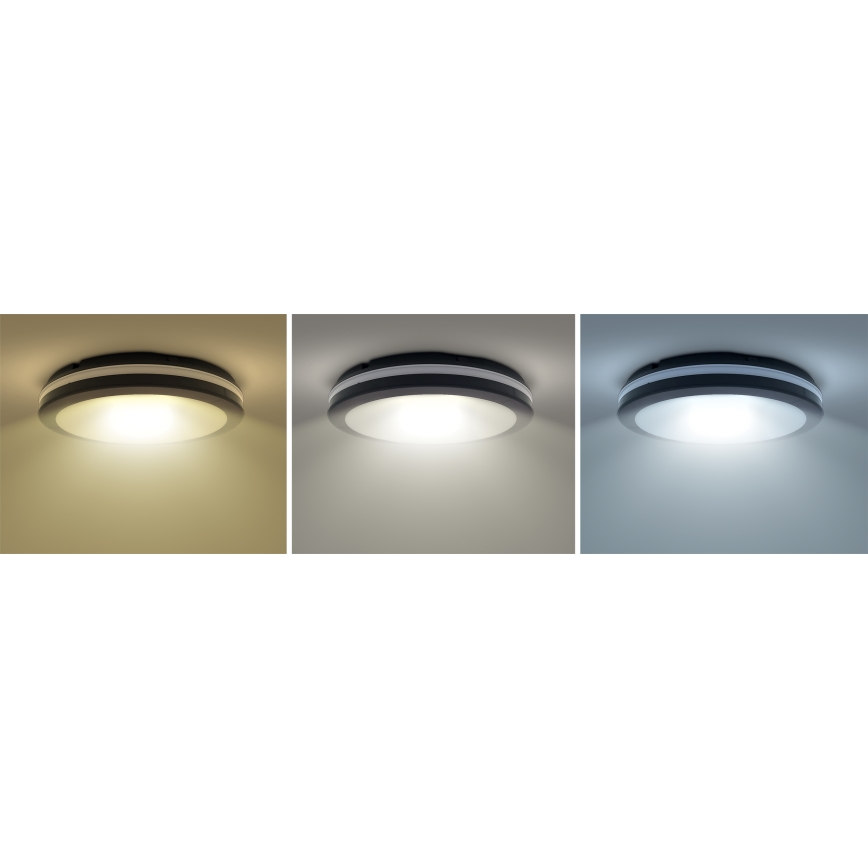 LED Dimmable outdoor ceiling light LED/36W/40W/44W/230V 3000/4000/6500K IP65 black