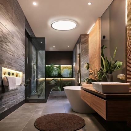 ACATE LED Bathroom ceiling light — 18W / 230V, selectable 3000/4000/6000K, Ø 22 cm, IP54