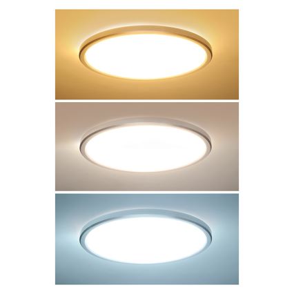 ACATE LED Bathroom ceiling light — 18W / 230V, selectable 3000/4000/6000K, Ø 22 cm, IP54