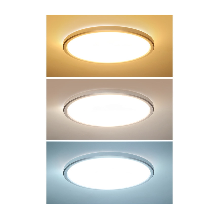 ACATE LED Bathroom ceiling light — 18W / 230V, selectable 3000/4000/6000K, Ø 22 cm, IP54