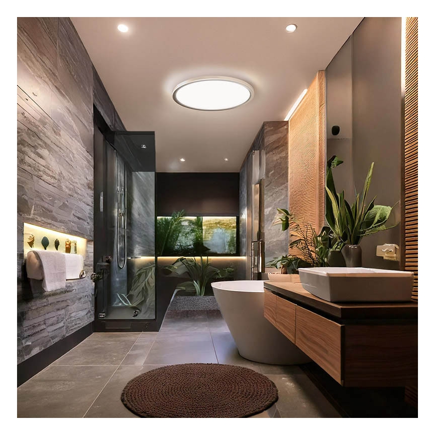 ACATE LED Bathroom Ceiling Light LED/24W/230V 3000/4000/6000K Ø 29.3 cm IP54