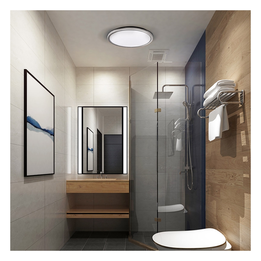 ACATE LED Bathroom Ceiling Light LED/24W/230V 3000/4000/6000K Ø 29.3 cm IP54