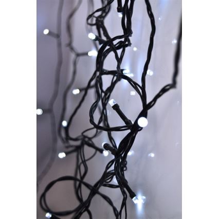 LED Christmas outdoor chain 100xLED/230V 10m IP44 cold white