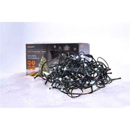 LED Christmas outdoor chain 100xLED/230V 10m IP44 cold white