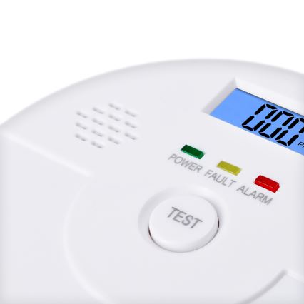 Carbon monoxide (CO) detector with alarm 9V