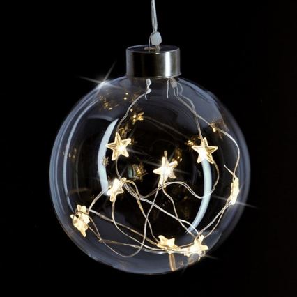 LED Christmas ball 10xLED/2xAA