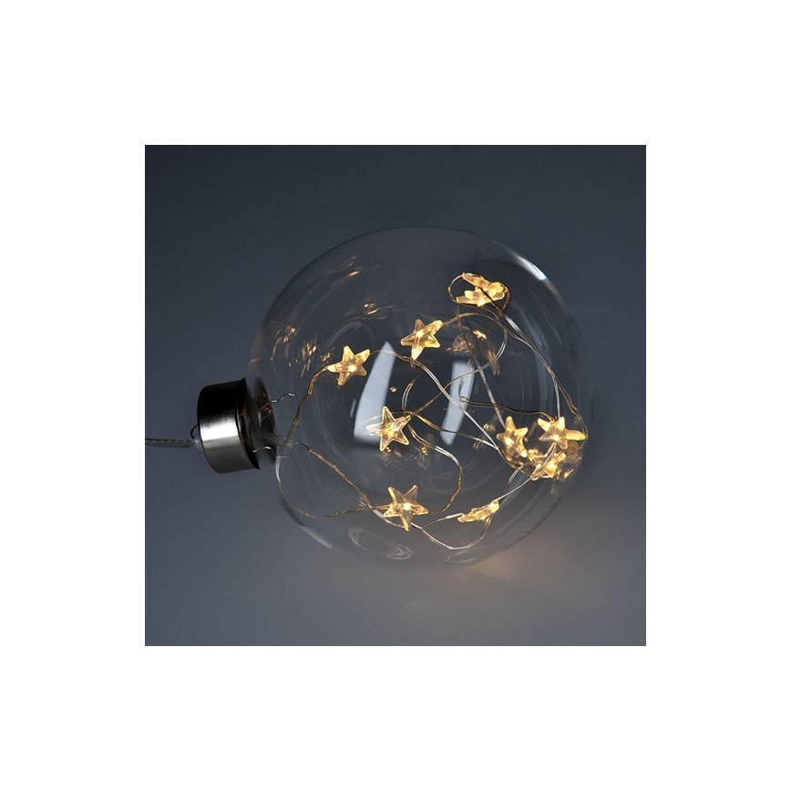 LED Christmas ball 10xLED/2xAA