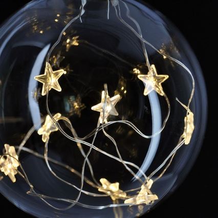 LED Christmas ball 10xLED/2xAA