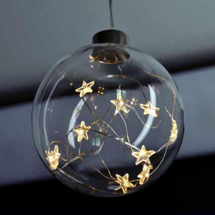 LED Christmas ball 10xLED/2xAA