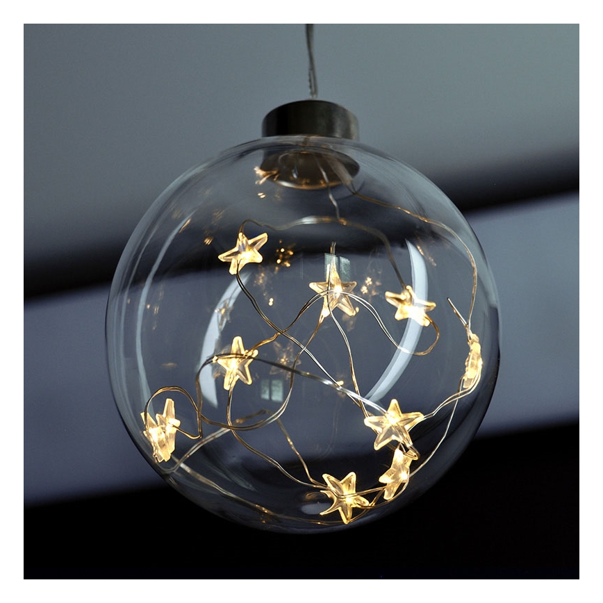 LED Christmas ball 10xLED/2xAA