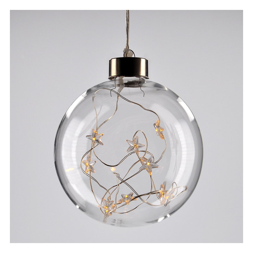 LED Christmas ball 10xLED/2xAA