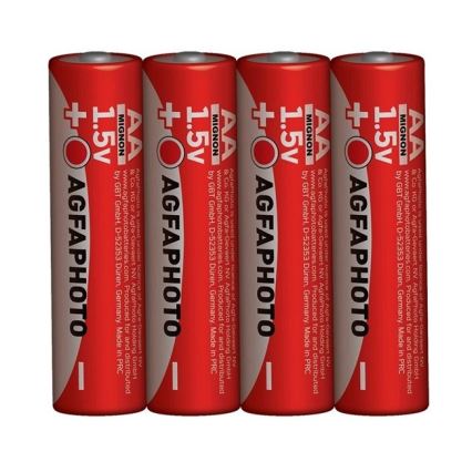 4 pcs Zinc batteries AA 1,5V