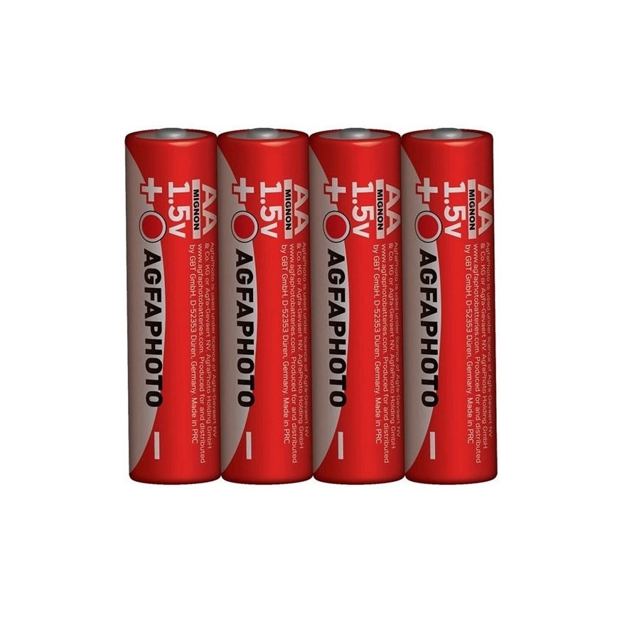 4 pcs Zinc batteries AA 1,5V