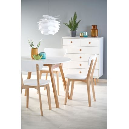 SOLINA Dining Table – White/Oak