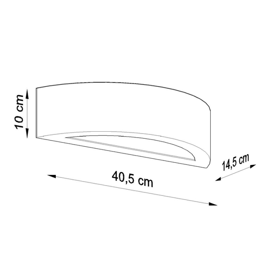 Wall light ATENA 1xE27/60W/230V 40,5 cm white