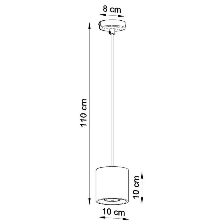 Sollux SL.0051 - Chandelier on a string ORBIS 1 1xGU10/40W/230V black