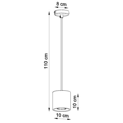 Sollux SL.0052 - Chandelier on a string ORBIS 1 1xGU10/40W/230V grey