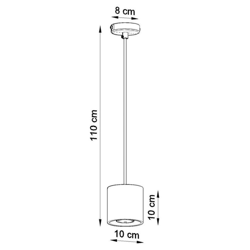 Sollux SL.0053 - Chandelier on a string ORBIS 1 1xGU10/40W/230V white