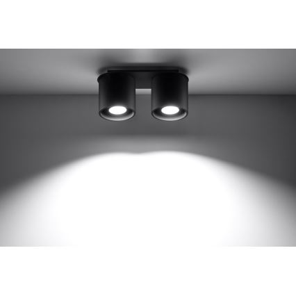 Spotlight ORBIS 2 2xGU10/40W/230V black