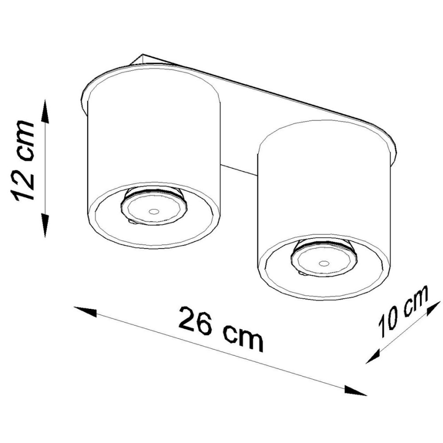 Spotlight ORBIS 2 2xGU10/40W/230V black