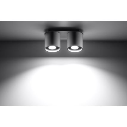 Spotlight ORBIS 2 2xGU10/40W/230V grey