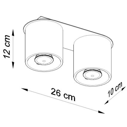 Spotlight ORBIS 2 2xGU10/40W/230V grey