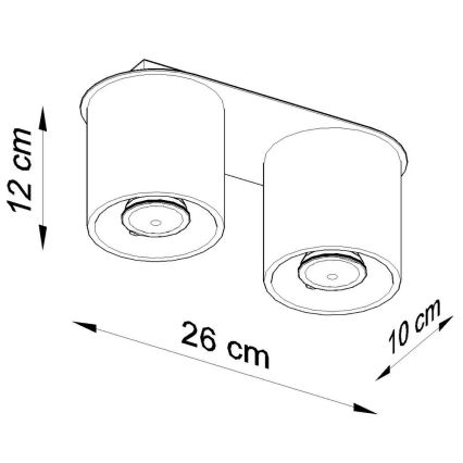 Spotlight ORBIS 2 2xGU10/40W/230V white