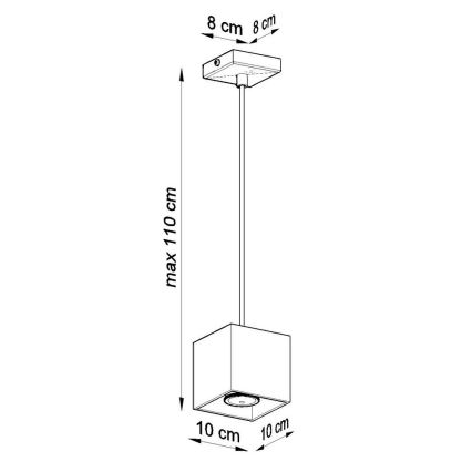 Sollux SL.0062 - Chandelier on a string QUAD 1 1xGU10/40W/230V white