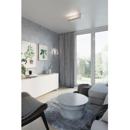 Ceiling light FENIKS 2 2xE27/60W/230V Birch/beech