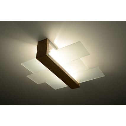 Ceiling light FENIKS 2 2xE27/60W/230V Birch/beech