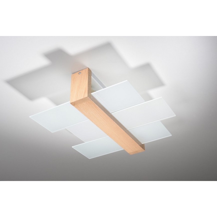 Ceiling light FENIKS 2 2xE27/60W/230V Birch/beech