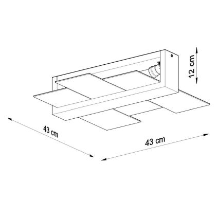 Ceiling light FENIKS 2 2xE27/60W/230V Birch/beech