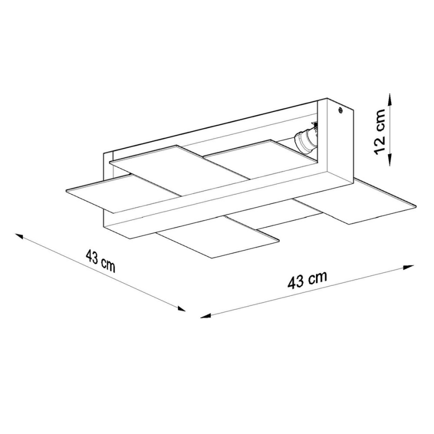 Ceiling light FENIKS 2 2xE27/60W/230V Birch/beech