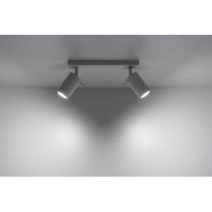 Spotlight RING 2 2xGU10/10W/230V white