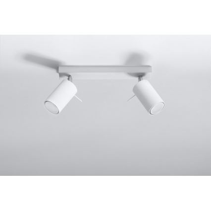 Spotlight RING 2 2xGU10/10W/230V white