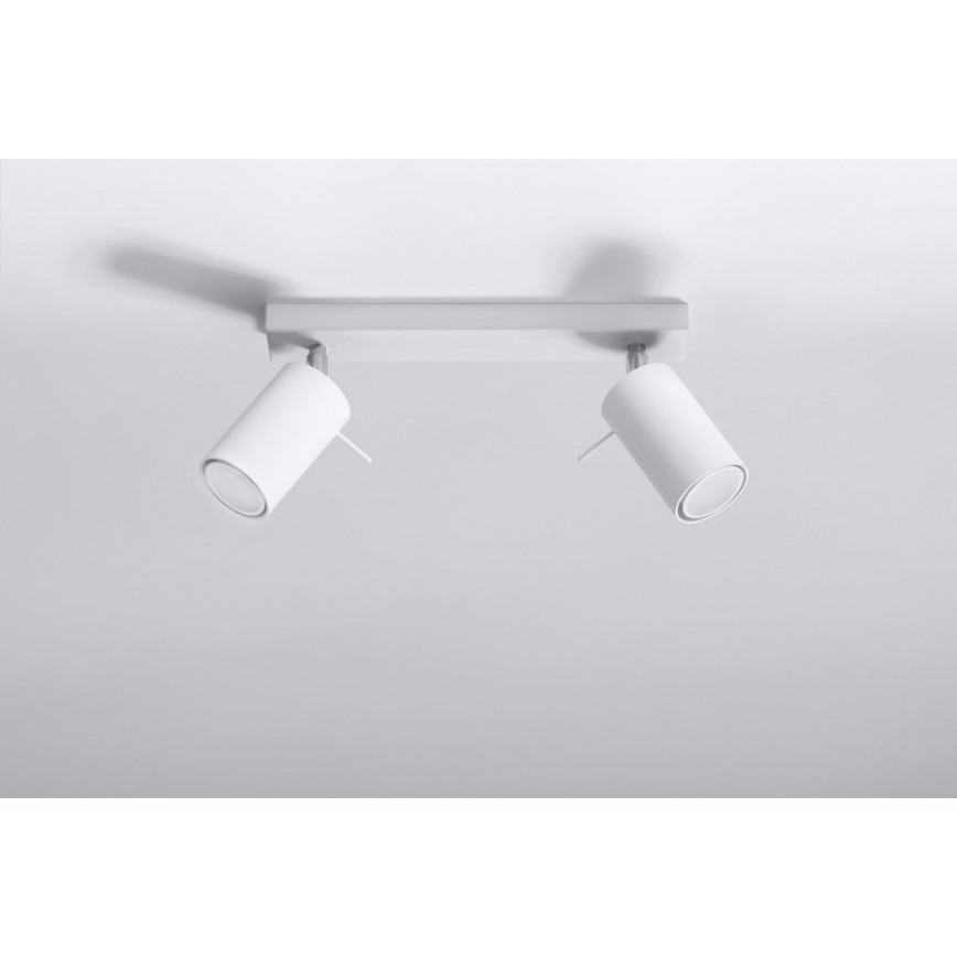 Spotlight RING 2 2xGU10/10W/230V white