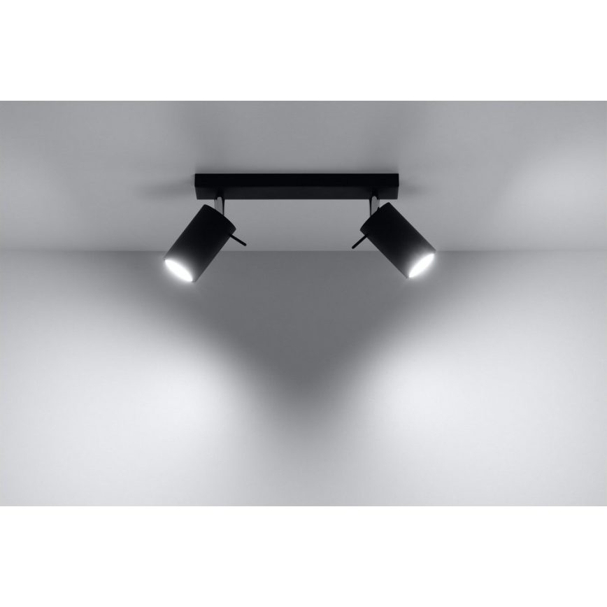 Spotlight RING 2 2xGU10/10W/230V black