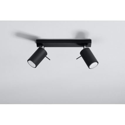 Spotlight RING 2 2xGU10/10W/230V black