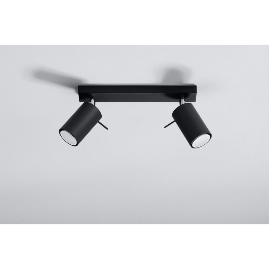 Spotlight RING 2 2xGU10/10W/230V black