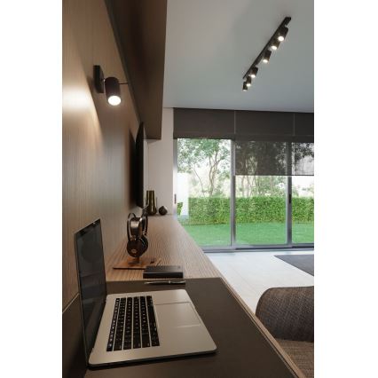 Sollux SL.0093 - Ceiling light RING 3 3xGU10/40W/230V black