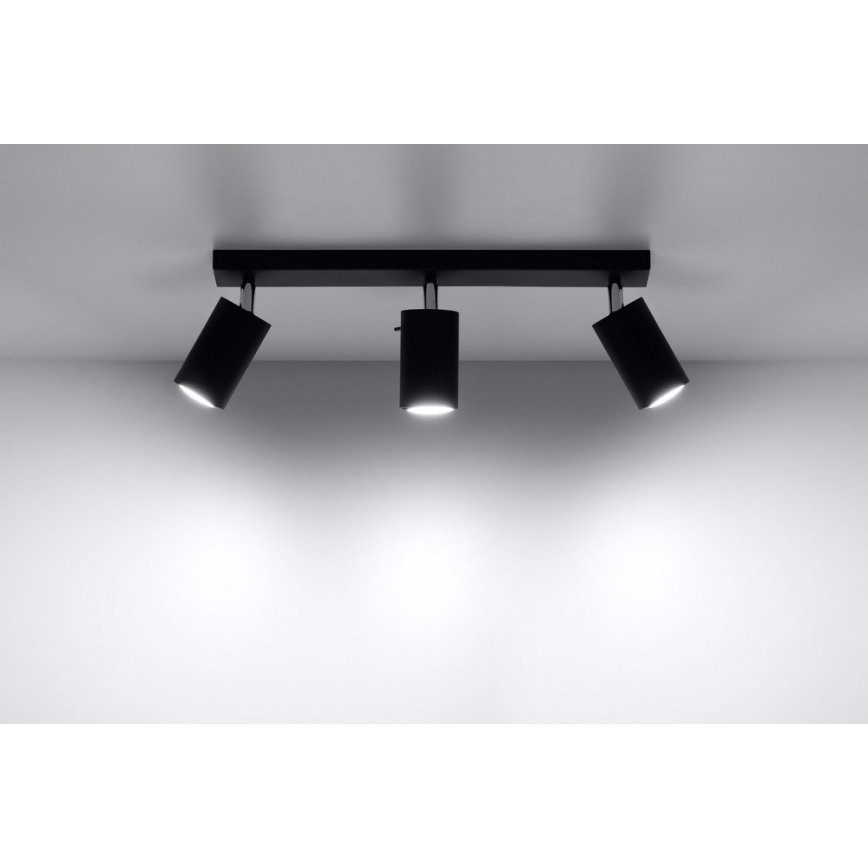 Spotlight RING 3 3xGU10/10W/230V black