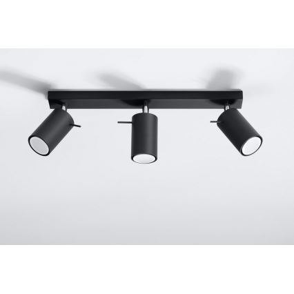 Spotlight RING 3 3xGU10/10W/230V black