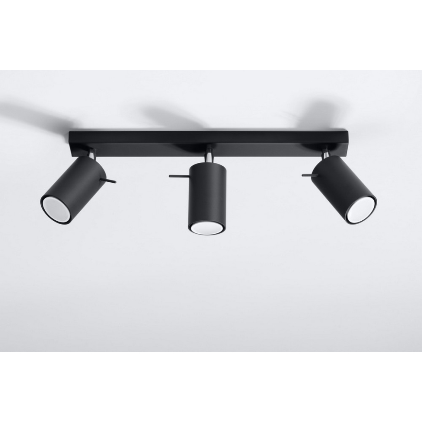 Spotlight RING 3 3xGU10/10W/230V black