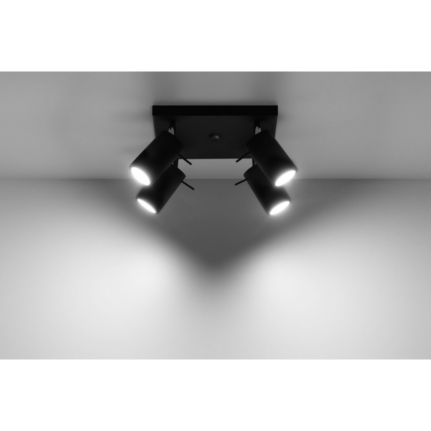 Spotlight RING 4 4xGU10/10W/230V black