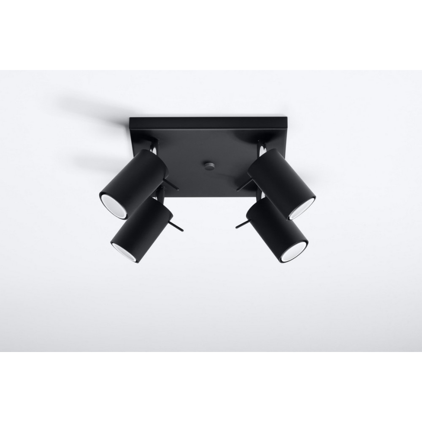 Spotlight RING 4 4xGU10/10W/230V black