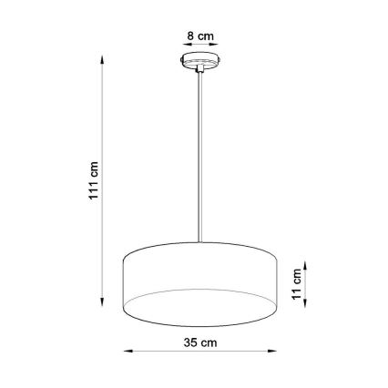 Sollux SL.0115 - Chandelier on a string ARENA 35 2xE27/60W/230V black